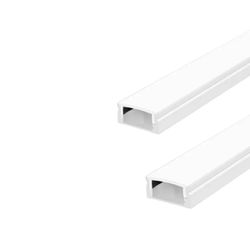 Kit 02 Perfis 1 Metro P/ Fita Led Slim Sobrepor 17x7 Branco - Broketto Materiais Elétricos
