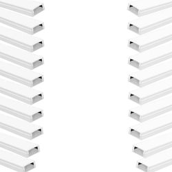 Kit 20 Perfis 1 Metro P/ Fita Led Slim Sobrepor 17x7 Branco - Broketto Materiais Elétricos