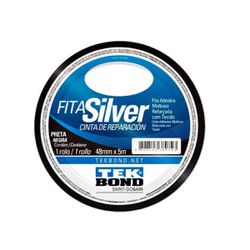 Fita Adesiva Silver Tape Preta 48mm x 5m - Broketto Materiais Elétricos