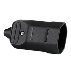Plugue Tomada Fêmea Preto 10A Com Prensa Cabo 2P+T Margirius - Broketto Materiais Elétricos