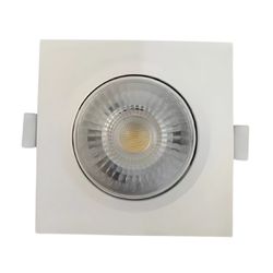 Spot Led Embutir Direcionável Quadrado 7W 3000k Luz Amarela - Broketto Materiais Elétricos