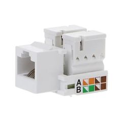 Tomada Keystone Conector Rede RJ45 CAT.5E Fêmea Branco - Broketto Materiais Elétricos