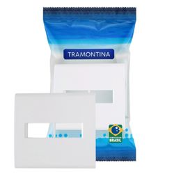 Placa C/ Suporte 2 Postos 4x4 Branca Liz Tramontina - Broketto Materiais Elétricos