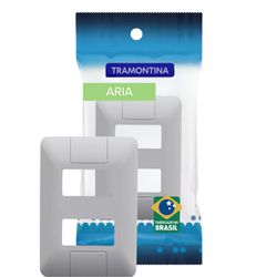 Placa 4x2 2 Postos Afastados Branca Aria Tramontina - Broketto Materiais Elétricos