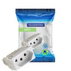 Módulo Tomada 2p+t 10a Branco Aria Tramontina - Broketto Materiais Elétricos