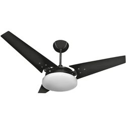 Ventilador de Teto Nunes Preto C/ Plafon Led 6500K Borda Infinita 127V - Broketto Materiais Elétricos