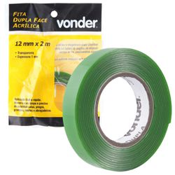 Fita Dupla Face Acrílica 12mm x 2m Vonder - Broketto Materiais Elétricos