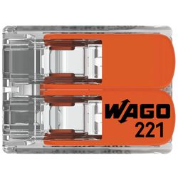 Conector Emenda Wago 6mm 2 Vias Chuveiro 221-612 - Broketto Materiais Elétricos