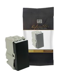 Módulo Interruptor Paralelo 10a Preto Weg Refinatto - Broketto Materiais Elétricos