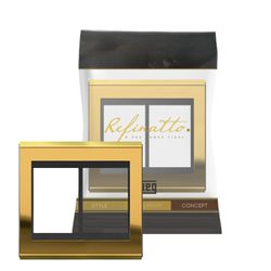 Placa Espelho 6 Postos 4x4 Concept Ouro/preto Refinatto Weg - Broketto Materiais Elétricos