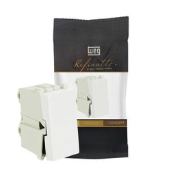Módulo Interruptor Simples Branco 10a Weg Refinatto - Broketto Materiais Elétricos