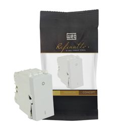 Módulo Interruptor Bipolar Simples Branco 10a Weg Refinatto - Broketto Materiais Elétricos