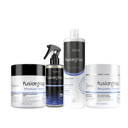 Kit Fusion Frizz Orgânica, Máscara Moisture Repair... - Brscience Profissional