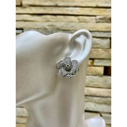 Brinco Flor Crav Prata - 3884910012701 - B.S ACESSORIOS E PRESENTES