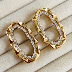 Br Oval Org Crav 145052 Dourado - 3885976006201 - B.S ACESSORIOS E PRESENTES