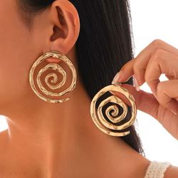 Brinco Espirral Dourado - 3884874006201 - B.S ACESSORIOS E PRESENTES
