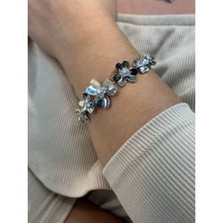 Brac Flores 105043 Prata - 3885107012701 - B.S ACESSORIOS E PRESENTES