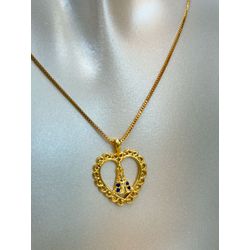 Colar N Senhora Coração Dourado - 3886744006201 - B.S ACESSORIOS E PRESENTES