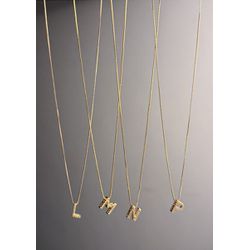Colar Longo Inicial Diamante L Dou - 3886755009801 - B.S ACESSORIOS E PRESENTES