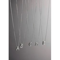Colar Longo Inicial Diamante B Pra - 3886755002701 - B.S ACESSORIOS E PRESENTES