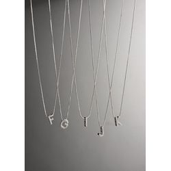 Colar Longo Inicial Diamante A Pra - 3886755002001 - B.S ACESSORIOS E PRESENTES