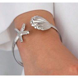 Brac Concha Estrela 99001 Prata - 3885065012701 - B.S ACESSORIOS E PRESENTES
