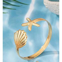 Brac Concha Estrela 99001 Dourado - 3885065006201 - B.S ACESSORIOS E PRESENTES