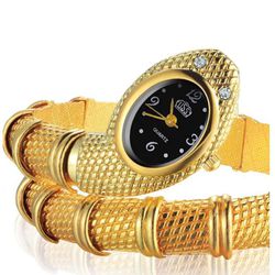 Relógio Cobra Dourado - 3887020006201 - B.S ACESSORIOS E PRESENTES