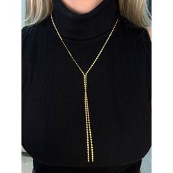 Cl Longo Gravata Dourado - 3886826006201 - B.S ACESSORIOS E PRESENTES