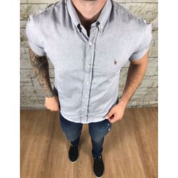 Camisa manga Curta PRL cinza claro - 052 - VITRINE SHOPS