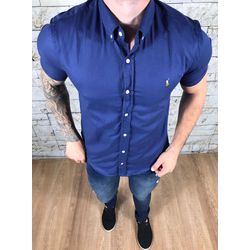 Camisa manga Curta PRL azul marinho - 059 - VITRINE SHOPS