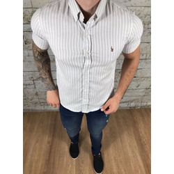 Camisa manga Curta PRL cinza claro - 083 - VITRINE SHOPS