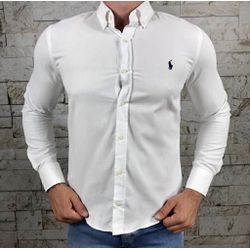 Camisa Manga Longa PRL Branco - 40078 - DROPA AQUI