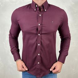 Camisa Manga Longa TH Vinho Escuro - 40174 - VITRINE SHOPS