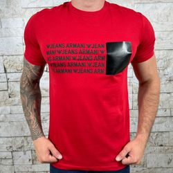Camiseta Armani Vermelho⭐ - A-1784 - DROPA AQUI