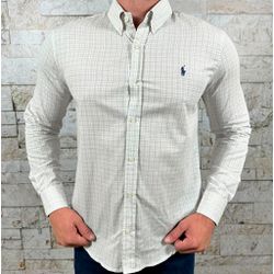 Camisa Manga Longa PRL Xadrez Bege ⭐ - 2027 - VITRINE SHOPS