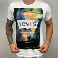 Camiseta Levis Branco DFC⭐ - 2484 - DROPA AQUI