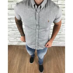 Camisa Manga Curta PRL cinza⭐ - 253 - VITRINE SHOPS
