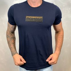 Camiseta Armani Azul Marinho⭐ - B-2815 - REI DO ATACADO
