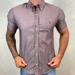 Camisa Manga Curta PRL Vinho - 30011 - ESTAMOS JUNTO