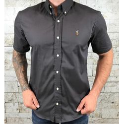 Camisa Manga Curta PRL Cinza⭐ - 30068 - VITRINE SHOPS