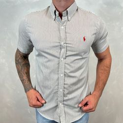 Camisa Manga Curta PRL Cinza ⭐ - 30079 - DROPA AQUI