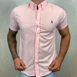 Camisa Manga Curta PRL Micro Xadrez Rosa - 30132 - VITRINE SHOPS