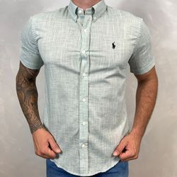 Camisa Manga Curta Linho PRL Verde⭐ - 30141 - DROPA AQUI