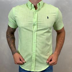 Camisa Manga Curta Linho PRL Verde - 30151 - VITRINE SHOPS