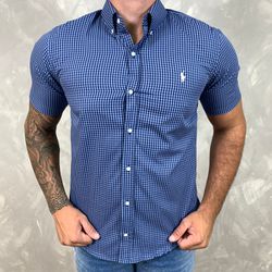 Camisa Manga Curta PRL Xadrez Azul - 30192 - DROPA AQUI