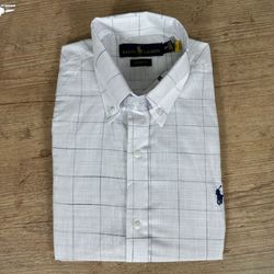 Camisa Manga Curta Linho PRL Branco - 30198 - DROPA AQUI