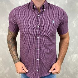 Camisa Manga Curta PRL Xadrez Lilás⭐ - 30221 - VITRINE SHOPS