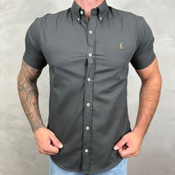 Camisa Manga Curta PRL Xadrez Marrom - 30304 - DROPA AQUI