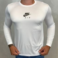 Camiseta Nike Dry Fit Manga Longa Branco - 3461 - DROPA AQUI